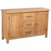VidaXL Buffet avec 3 tiroirs 110 x 33,5 x 70 cm Bois de chêne massif