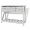 VidaXL Buffet de rangement Blanc