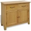 VidaXL Buffet 90 x 33,5 x 83 cm Bois de chêne massif