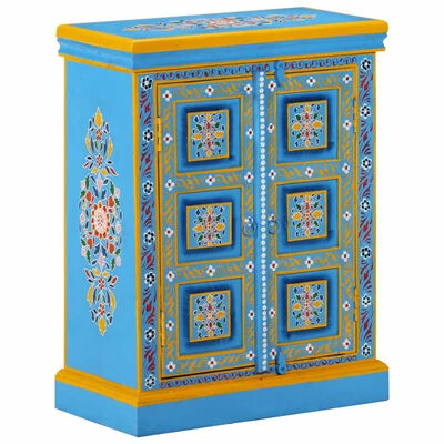 VidaXL Buffet Bois massif de manguier Peinture manuelle turquoise 1 VidaXL Buffet Bois massif de manguier Peinture manuelle turquoise