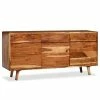 VidaXL Buffet Bois massif avec portes sculptées 160 x 40 x 75 cm