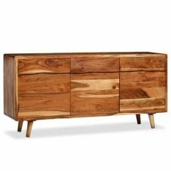 VidaXL Buffet Bois massif avec portes sculptées 160 x 40 x 75 cm