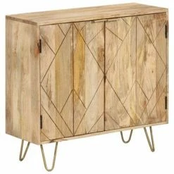 VidaXL Buffet 80x30x75 cm Bois de manguier solide