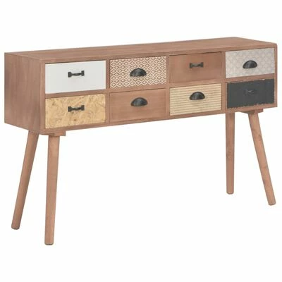VidaXL Table console avec 8 tiroirs 120 x 30 x 76 cm Bois de pin massif 1 VidaXL Table console avec 8 tiroirs 120 x 30 x 76 cm Bois de pin massif