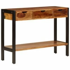 VidaXL Buffet avec 3 tiroirs 110x35x75 cm Bois massif de Sesham