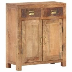 VidaXL Buffet 65 x 30 x 75 cm Bois de manguier massif brut