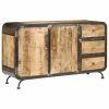 VidaXL Buffet 140 x 40 x 80 cm Bois de manguier massif