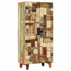 VidaXL Buffet sculpté à la main 85x45x180 cm Bois récupération solide