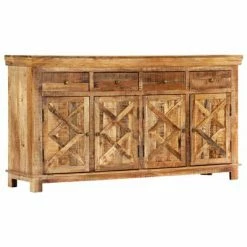 VidaXL Buffet avec 4 tiroirs 160 x 40 x 85 cm Bois massif de manguier