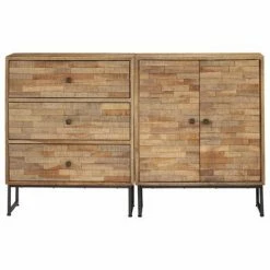VidaXL Ensemble de buffet 2 pcs Bois de teck recyclé