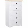 VidaXL Buffet Blanc 46x40x89 cm Pin Gamme Panama