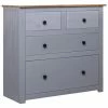 VidaXL Buffet Gris 80x40x83 cm Pin Gamme Panama