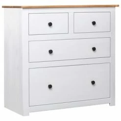 VidaXL Buffet Blanc 80x40x83 cm Pin Gamme Panama