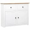 VidaXL Buffet Blanc 93x40x80 cm Pin Gamme Panama