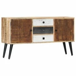 VidaXL Buffet 118 x 30 x 62 cm Bois de manguier massif