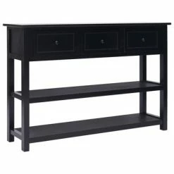 VidaXL Buffet Noir 115 x 30 x 76 cm Bois