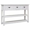 VidaXL Buffet Antique Blanc 115 x 30 x 76 cm Bois