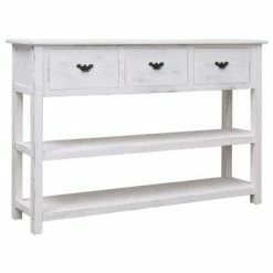 VidaXL Buffet Antique Blanc 115 x 30 x 76 cm Bois