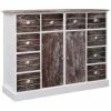 VidaXL Buffet avec 10 tiroirs Marron 113 x 30 x 79 cm Bois