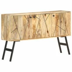 VidaXL Buffet 118x30x75 cm Bois de manguier massif