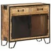 VidaXL Buffet 80x31x71 cm Bois de manguier massif brut