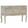 VidaXL Buffet Gris 110x35x75 cm Bois massif de manguier