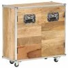 VidaXL Buffet avec 2 portes 70x30x69 cm Bois de manguier massif