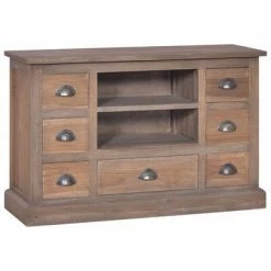 VidaXL Buffet 90x30x58 cm Bois de teck massif