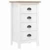 VidaXL Buffet Hill Range Blanc 46x35x80 cm Bois de pin solide