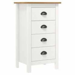 VidaXL Buffet Hill Range Blanc 46x35x80 cm Bois de pin solide