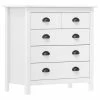 VidaXL Buffet Hill Range Blanc 79x40x80 cm Bois de pin solide