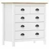 VidaXL Buffet Hill Range Blanc 79x40x80 cm Bois de pin solide