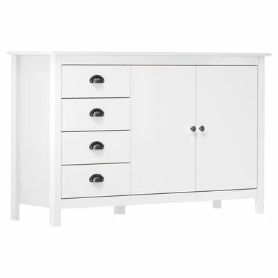 VidaXL Buffet Hill Range Blanc 130x40x80 cm Bois de pin solide 1 VidaXL Buffet Hill Range Blanc 130x40x80 cm Bois de pin solide