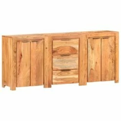 VidaXL Buffet avec 3 tiroirs et 4 portes Bois d'acacia solide