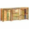 VidaXL Buffet avec 3 tiroirs et 4 portes Bois de récupération solide