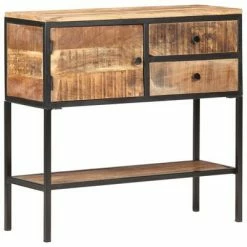 VidaXL Buffet 85x30x80 cm Bois de manguier brut