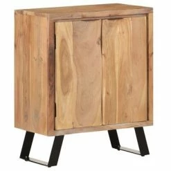 VidaXL Buffet 60x36x76 cm Bois d'acacia solide avec bord naturel