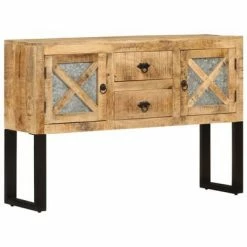 VidaXL Buffet 110x30x74 cm Bois de manguier brut