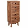 VidaXL Buffet avec 5 tiroirs 40x30x100 cm Bois de teck massif