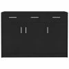 VidaXL Buffet Noir 110x30x75 cm Aggloméré