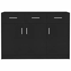 VidaXL Buffet Noir 110x30x75 cm Aggloméré