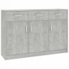 VidaXL Buffet Gris béton 110x30x75 cm Aggloméré