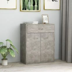 VidaXL Buffet Gris béton 60 x 30 x 75 cm Aggloméré 7 VidaXL Buffet Gris béton 60 x 30 x 75 cm Aggloméré -Buffets & bahuts Soldes image 1 800715