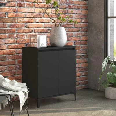 VidaXL Buffet Noir 60x35x70 cm Aggloméré 2 VidaXL Buffet Noir 60x35x70 cm Aggloméré – Image 2