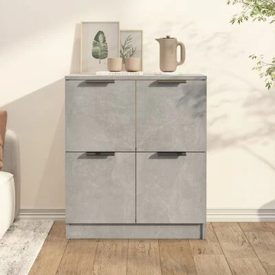 VidaXL Buffet Gris béton 60x30x70 cm Bois d'ingénierie 2 VidaXL Buffet Gris béton 60x30x70 cm Bois d'ingénierie – Image 2