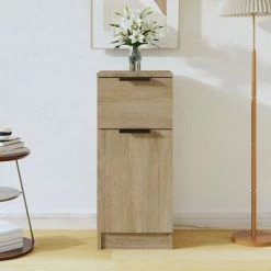 VidaXL Buffet Chêne sonoma 30x30x70 cm Bois d'ingénierie -Buffets & bahuts Soldes image 1 811121