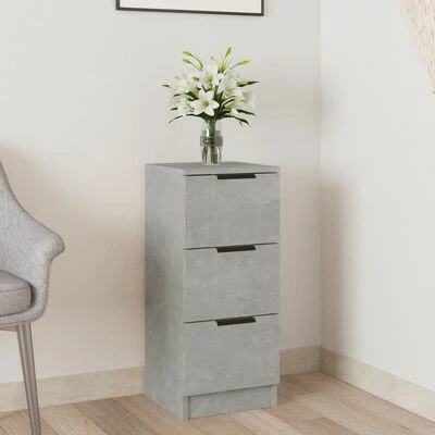 VidaXL Buffet Gris béton 30x30x70 cm Bois d'ingénierie 2 VidaXL Buffet Gris béton 30x30x70 cm Bois d'ingénierie – Image 2