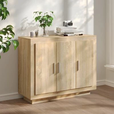VidaXL Buffet Chêne sonoma 92x35x75 cm Bois d'ingénierie 2 VidaXL Buffet Chêne sonoma 92x35x75 cm Bois d'ingénierie – Image 2