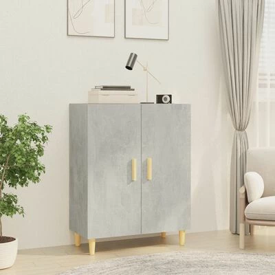 VidaXL Buffet Gris béton 70x34x90 cm Bois d'ingénierie 2 VidaXL Buffet Gris béton 70x34x90 cm Bois d'ingénierie – Image 2