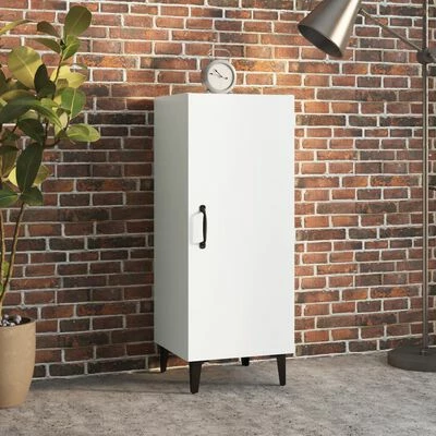 VidaXL Buffet Blanc 34,5x34x90 cm Bois d'ingénierie 2 VidaXL Buffet Blanc 34,5x34x90 cm Bois d'ingénierie – Image 2